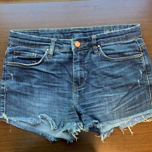 Distressed Hem Jean Shorts